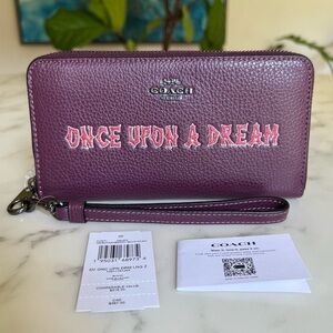 NWT Disney Coach Long Zip Around Wallet Once Upon A Dream Sleeping Beauty CD971